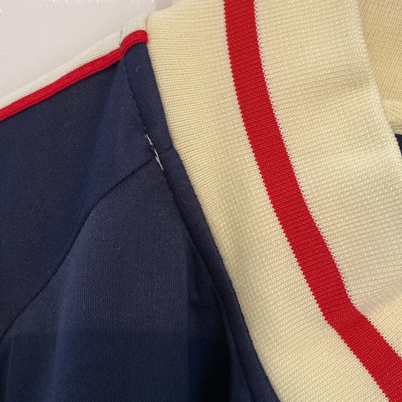 Victorious Retro Style Tracksuit Jacket Navy Blue w/White and Red Trim Size 3XL - Picture 11 of 13